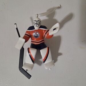 Edmonton Oilers Goalie Ornament - Orange NHL Team